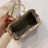 Kylethomasw Satin Evening Clutch Bag For Women Diamond Wedding Handbags For Women Elegant Layd Shoulder Crossbody Bag Printing Purse