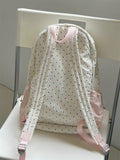 KYLETHOMASW  -  Cute Sweet Girl Backpack College Style Butterfly Bow Wave Point Backpacks Student Commuting Class Backpack