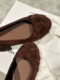 KYLETHOMASW  -  New French High-End Satin Slip-On Shoes for Women, Niche Twisted Round-Toe Flat Evening Ballet Shoes