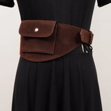 KYLETHOMASW  -  Korean Ins Niche Design Waist Bag Suede Belt Fashionable and Casual Waist Packs