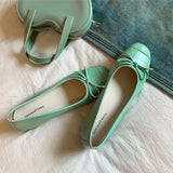 KYLETHOMASW  -  Spring and summer ballet flat shoes women's bow fashionable and comfortable work shoes women's work shoes single shoes flats