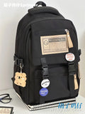KYLETHOMASW  -  Schoolbag Female College Students Retro Simple Computer Backpack Junior High School Student Large-capacity Travel Backpack Male
