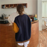 KYLETHOMASW  -  Streetwear Y2K Baseball Jackets Women Oversized Patchwork Bomber Coat Bf Harajuku Preppy Korean Casual All Match Outerwear