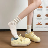 KYLETHOMASW  -  Fashion Comfortable Casual for Women Leather Sneakers Lightweight Walking Flat Outdoor Sport Running Tennis 5473