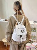 KYLETHOMASW  -  Contrast Star Mochilas Mujer Preppy Style Mochila Large Capaci Bag Drawstring Zipper Bolsas 2026 New Backpack Bags for Woman