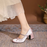 KYLETHOMASW  -  Bow-Knot Casual Woman Shoe Clogs Platform Female Footwear Autumn Round Toe Crystal Butterfly Creepers Dress Summer Fall Rhinesto