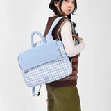 KYLETHOMASW  -  Simple Fashion Contrast Color Striped Handbags Women Students Casual Backpacks Vintage Y2k Aesthetic Preppy 15 Inch Laptop Bags