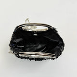 KYLETHOMASW  -  Women Sequins Evening Clutch Bag Rhinestone Circular Ring Top Handle Metal Chain Crossbody Bags Wedding Party Handbags