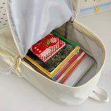 KYLETHOMASW  -  Kawaii Style Animal Embroidery Backpack Girls Multi Pocket Casual Outdoor Travel School Bag New Trend Book Back Packs