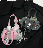 KYLETHOMASW  -  Harajuku Grey Handbag Canvas Bag Women Sports Large Capacity Y2k Shoulder Bags Female Large Capacity Underarm Bag