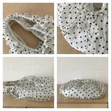 KYLETHOMASW  -  Korean Polka Dot Pleated Dumpling Bag Chic Retro Lace Drawstring Crossbody Shoulder Tote For Women Gentle Casual Commute Travel