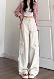 KYLETHOMASW  -  American Vintage Jeans Women Streetwear Casual High Waist Denim Pants New Spring Fashion High Street Baggy Cargo Trousers