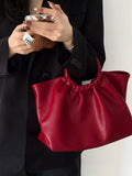 KYLETHOMASW  -  Women Folds Cloud bag PU  Axillary Bag Fashion Female Shoulder Crossbody bags red bride Ruched Hobos ladies totes