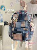 KYLETHOMASW  -  Japanese Harajuku Vintage Girl Schoolbag Casual All-match Denim Mini Backpacks Niche Personality Design Bags