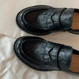KYLETHOMASW  -  New Women's Shoes Luxury Genuine Leather Loafers for Woman Handmade Britain Casual Shoes Designer Shoes  Zapatos De Mujer