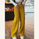 KYLETHOMASW  -  corduroy casual pants for women in autumn and winter popular pants are high waisted warm straight leg wide leg pants