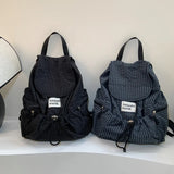 KYLETHOMASW  -  Women Soft Nylon High-capacity Backpacks Summer Grid Backpack Girls School Bag Lightweight Travel Back Pack