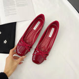KYLETHOMASW  -  Increase Height 5cm Women Pumps Women Round Toe Bow-knot Sweet Ballet Shoes Office Woman Shallow Mouth Mary Jane Shoes