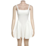 KYLETHOMASW  -  Three Sisters Summer New Temperament Elegant Birthday Party White Woman Clothing Backless Tie Bow Solid Color Prom Dress  2025