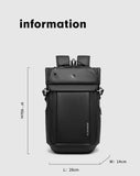 KIylethomasw Anti Theft Expandable Roll Top Backpack with Laptop Pocket Waterproof Large Capacity Outdoor Backpack College School Bag