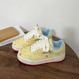 KYLETHOMASW  -  Casual Low-Top Student Sport Sneakers Fashionable All-Match New Arrival Letters Graffiti Thick Bottom Women Shoes Tenis De Mujer