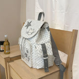 KYLETHOMASW  -  Star Polka Dot Bag Drawstring Mochila Outdoor Casual Mochilas Mujer Travel Backpacks Fashion Backpack Student Bags for Woman
