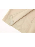 Kylethomasw  Woman Chic High Waist Slim Hem Slit Skirts Women Elegant Casual Khaki Zipper Pocket Decorate Long Skirt Streetwear