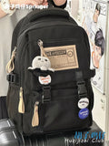 KYLETHOMASW  -  Schoolbag Female College Students Retro Simple Computer Backpack Junior High School Student Large-capacity Travel Backpack Male