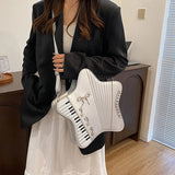 KYLETHOMASW  -  Creativity Star Accordion Pu Crossbody Backpack Women Y2k Piano Key Large Capacity Shoulder Bag Multi-purpose Fashion Handbag