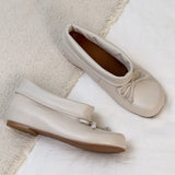 KYLETHOMASW  -  Women's Round Toe Bow Ballet Mary Jane Shoes Low Block Heel Slip On Pump Casual Office Daily Wide Mouth Dress Flat Footwear