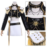 KYLETHOMASW  -  Black Golden Rumi Zoey Mira Cosplay , Costume Wig Women Suit Halloween Party Role Playing Outfit