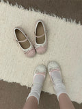 KYLETHOMASW  -  Fashionable  Knot Flat Heel Mary Janes Shoes Slip-On round Toe Rubber Outsole Summer Season Women's Footwear