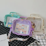 Kylethomasw Ita Bag Cute Female Clear Backpack Transparent Backpacks Ita Shoulder Bag  for Teenage Girl Women Jelly Itabag Bagpack