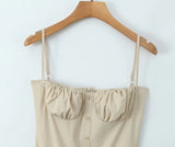 KYLETHOMASW  -  European and American style new slim suspender dress fashionable sexy hot girl pleated skirt