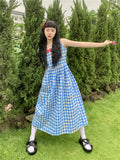 KYLETHOMASW  -  French Robe Age Reduction American Vintage Y2k Dress Sweet Plaid Dresses Summer Female Fashion Vestidos Para Mujer