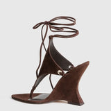 KYLETHOMASW  -  Women's Summer New Coarse High Heels Pinch Toe Fashion Sandals Ankle Strap Sexy Fashion Party Thick Bottom Sandals