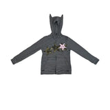 KYLETHOMASW  -  Korean Fashion Y2k Harajuku Style Black White Striped Hooded Jacket Womens Spring Autumn Slim Fit Star Patch Short Zip Coats Top