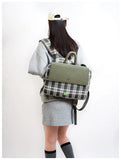 KYLETHOMASW  -  Women Y2k Aesthetic Kawaii Sweet Backpacks Contrast Color Plaid 16 Inch Laptop Bags Fashion Casual Preppy Schoolbags Japanese