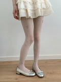 KYLETHOMASW  -  Cherry Rhinestone Sweet Cute Girls Pantyhose Kawaii Japanese Style Matching Socks Lolita JK Dresses Daily Dating Shopping Socks
