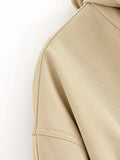 KYLETHOMASW  -  Fashionable And Versatile With Belt Khaki Trench Coat Women Long Sleeve Lapel Collar Autumn Winter Loose Windbreaker
