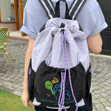 KYLETHOMASW  -  Cartoon Puppy Sport Racket Storage Backpack Lightweight Large Capacity Fitness Shoulder Bag Tennis Nylon Drawstring Fitness Bag