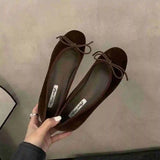KYLETHOMASW  -  Red New Women Flat Shoes Fashion Shallow Slip On Ladies Elegant Ballerinas Shoes Soft Flat Heel Outdoor Casual Mary Jane
