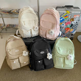 Kylethomasw New Trendy Women Kawaii College Backpack Girl Cute Travel School Bags Lady Student Backpack High Capacity Female Laptop Backpack