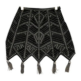 Kylethomasw Fashion  New Black Diamonds Tassel Skirt Arrivals Patten Hot Drill Chain Fringed Women Y2k Accessories A-LINE High Street