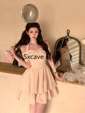 KYLETHOMASW  -  Summer Elegant Y2k Mini Dress Women Sweet Even Party Dress Office Lady Kawaii Clothing Bow Birthday Dress Chic Korean