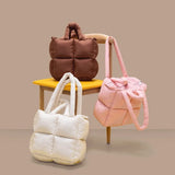 Kylethomasw Fashion Female Clutch Handbags New Space Cotton Handbag Winter for Women Casual Women Shoulder Bags Down Purse Bolsas Sac