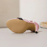 KYLETHOMASW  -  Summer Open Toe Buckle Strap Woman Sandals Street Style Sexy Thin High Heels Wedding Banquet Prom Female Shoes