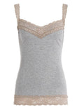 KYLETHOMASW  -  Spring/autumn Sweet Slim Lace Patchwork Basic All Match Slight Strech Knitted Camis