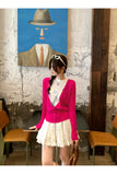 KYLETHOMASW  -  Korean Solid V Neck Long Sleeve Single Breasted Slim Short Knitted All Match Cardigan