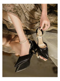 KYLETHOMASW  -  Sharp Pointed High Heels Women New French Style Single Shoe Sandals Women Paired with A Skirt Thin Heeled Pumps Women Shoes